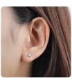 Prong Set pearl Stud Earrings STF-364